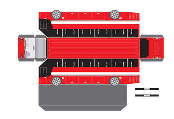 Paper bus outline for 3D Model