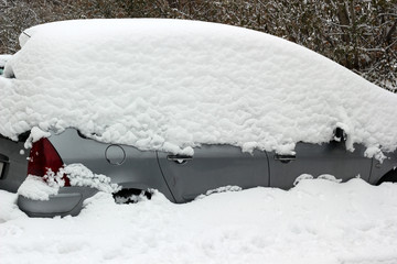 Car under the snow