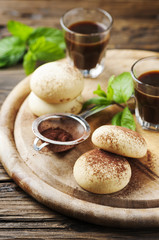 Homemade sweet cookie with coffee