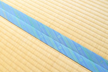 Tatami with light blue edging, ribbon