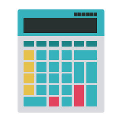 Calculator icon. Mathematics finance and device theme. Isolated design. Vector illustration