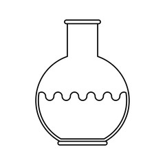 Flask icon. School supply object and education theme. Isolated design. Vector illustration