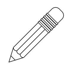 Pencil icon. School supply object and education theme. Isolated design. Vector illustration