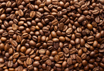 Roasted coffee beans background