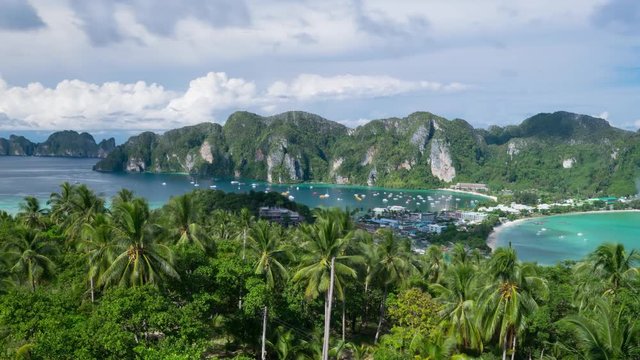 Aerial view of beautiful Koh Phi Phi island