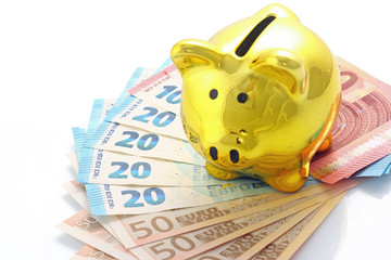 Tirelire or et billets