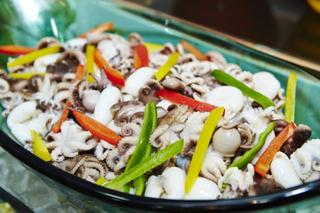 Boiled octopus 
