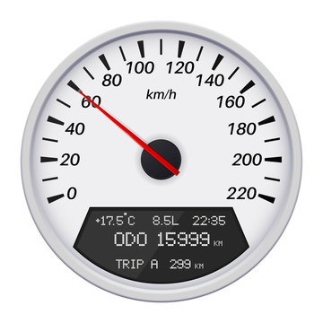 Car speedometer. Computer dashboard
