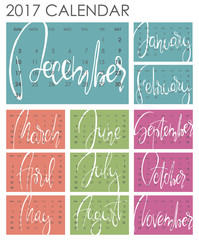 Calendar 2017 - Vector template