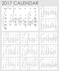 Calendar 2017 - Vector template