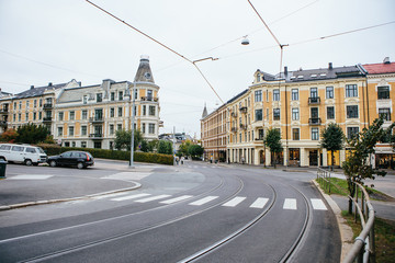 Fototapeta na wymiar City street. Europe, Norway, Oslo.