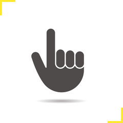 Obraz premium Point up hand gesture icon
