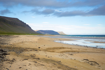 Fototapeta na wymiar Raudasandur beach, west fjords Iceland