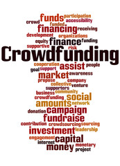 Obraz premium Crowdfunding, word cloud concept 9