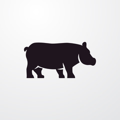 hippo icon illustration