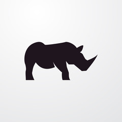 rhinoceros icon illustration