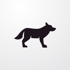 wolf icon illustration