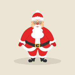 Cute Santa. Character for Christmas and New Year. Modern flat design. Vector illustration