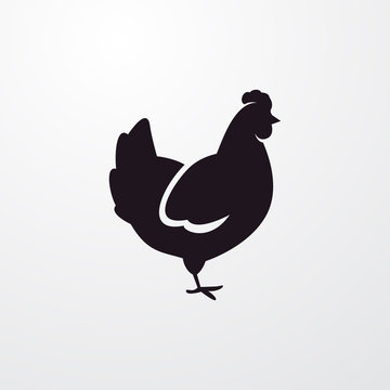 rooster icon illustration