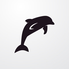 dolphin icon illustration