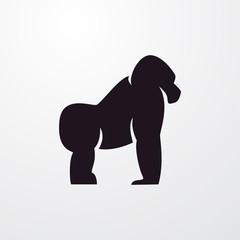 Obraz premium gorilla icon illustration
