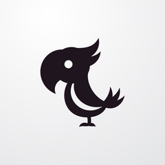 parrot icon illustration