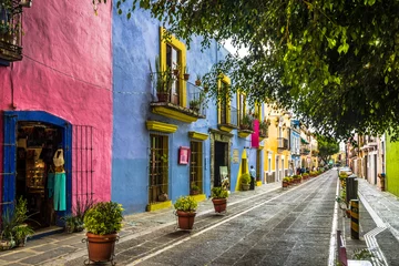 Fototapeten Callejon de los Sapos - Puebla, Mexiko © diegograndi