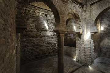 Alhambra, Museo Angel Barrios, Roman baths, Granada.
