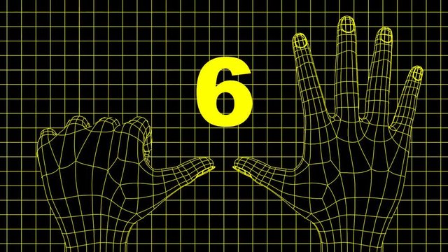 hands making a countdown for new year 2017. spanish