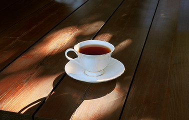 A cup of tea on the table