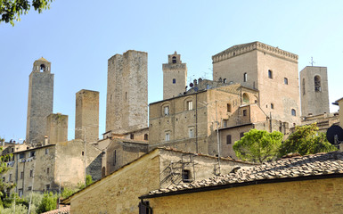 Fototapeta na wymiar Panorámica de San Gimignano