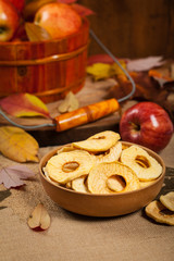 Dried Apples. Selective focus.