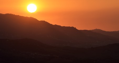 coucher de soleil en kabylie