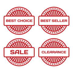 Red Rubber Stamp Set. Sale, best seller, best choice, clearance