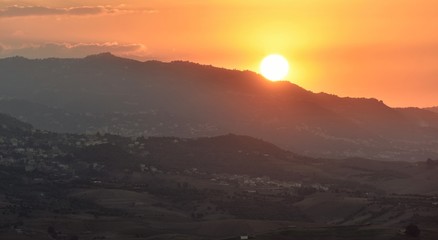 coucher de soleil en kabylie