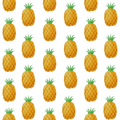 Watercolor vector pattern of fruits