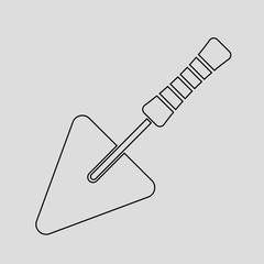 putty knife outline icon. vector
