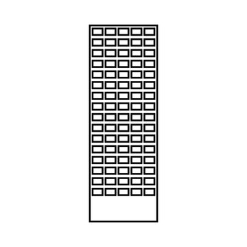 Tower building icon. City architecture urban and construction theme. Vector illustration