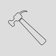 hammer vector icon. flat style eps10
