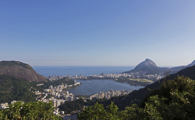 Overview of Ipanema, Lagoa Rodrigo de Freitas, and Leblon - Rio de Janeiro, Brazil