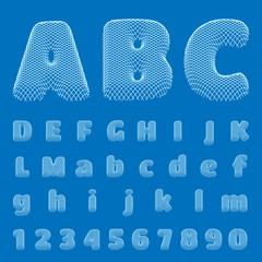 Vector BluePrint Alphabet, eps10