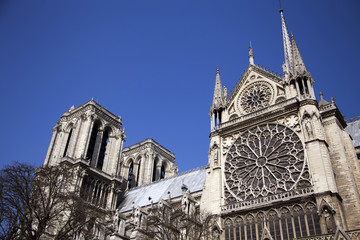 Notre Dame - famous Paris cathedral, France