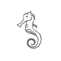 sea horse scetch. vector