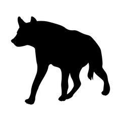 Hyena vector illustration black silhouette