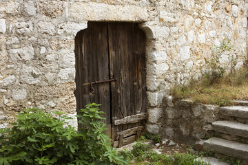 Old doors in Ivan Dolac village, Hvar island - Croatia