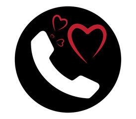 Heart and Phone Icon