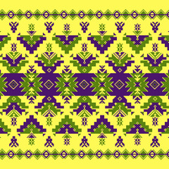 Set of Ethnic ornament pattern in different colors