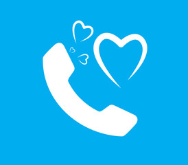Heart and Phone Icon
