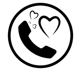 Heart and Phone Icon