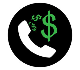 Phone and Dollar Sign Icon